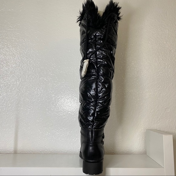 Micheal Kors Brandy Tall Quilted Fur Puffer Boots - Picture 5 of 9